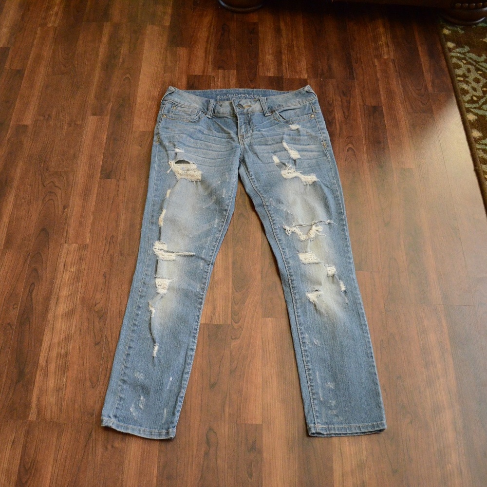 Standards & Practices SZ 9 Skinny Destrusted Jeans
